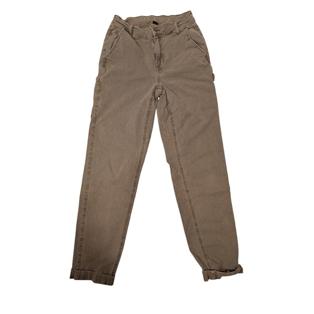 American Eagle Womens Hiking Cargo Pants Stretch Size 0 Dark Beige